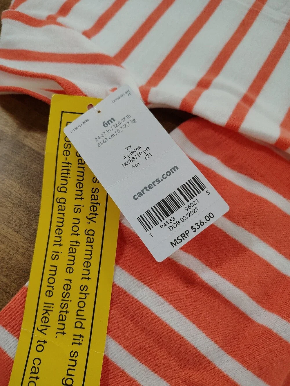 Carter's Multi- Pajama Sets Safari Green, Shark Gray, Safari White, Shark Coral